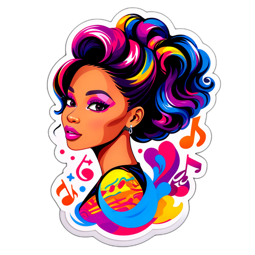 Ilustración estilizada de Nicki Nicole
