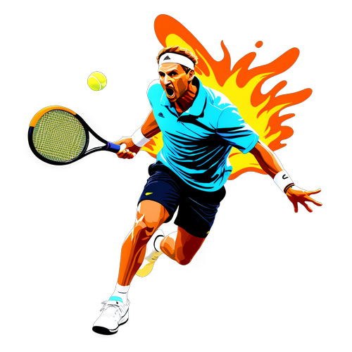 Arthur Rinderknech met vurig tennisserve