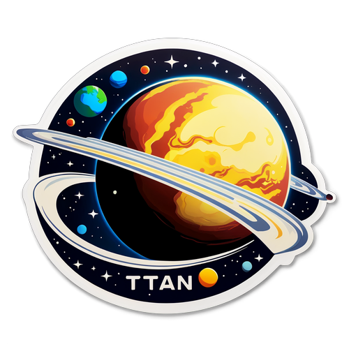 Titan Logo med Solsystemet
