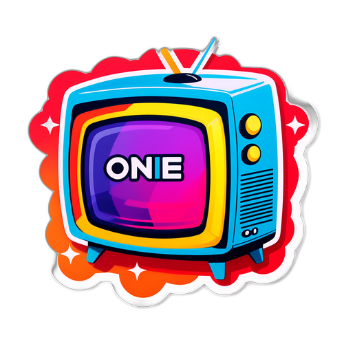 Stiker Logo TV One Berwarna Cerah