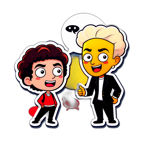 Design de Sinner et Musetti avec des bulles de dialogue compétitives