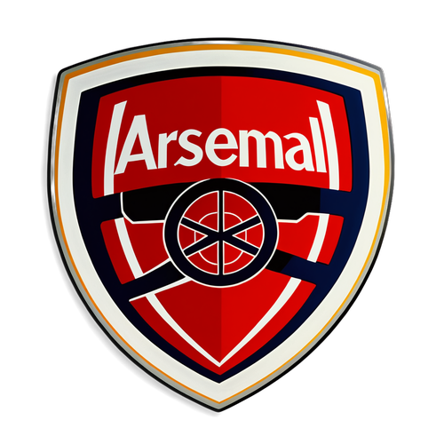 Emblema Pasiunii: Sticker Arsenal pe Fundal Colorat