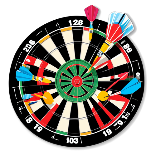 Competitive Spirit of Darts Sticker