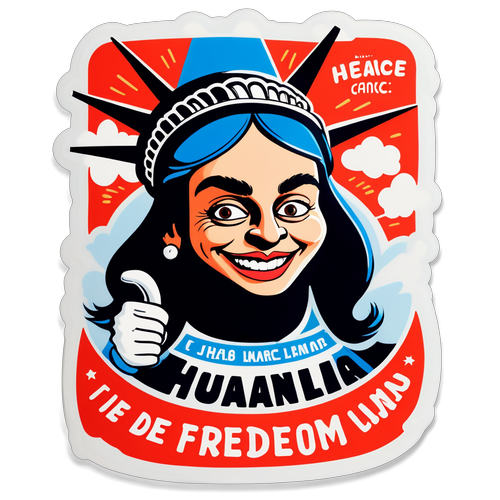 Наклейка в стиле Charlie Hebdo о свободе и юморе