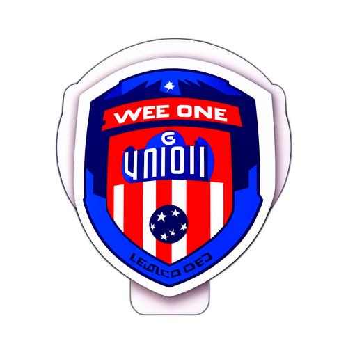 สติ๊กเกอร์ 3D แอตเลติโก มาดริด พร้อมข้อความ 'เราคือหนึ่ง'