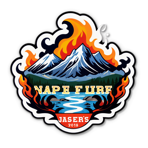 Nature's Fury Unleashed: The Dramatic Jasper Fire Sticker Everyone Needs to See!