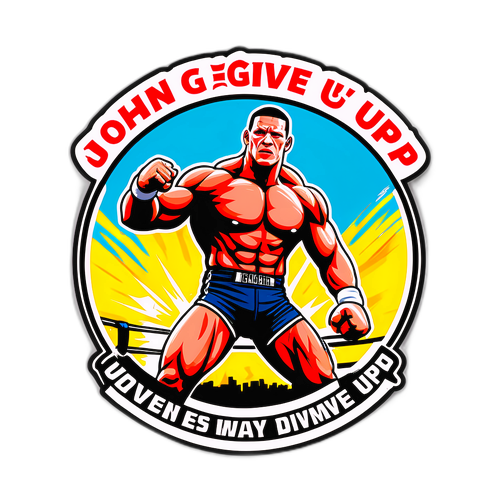 Adesivo di John Cena - Non Mollare Mai
