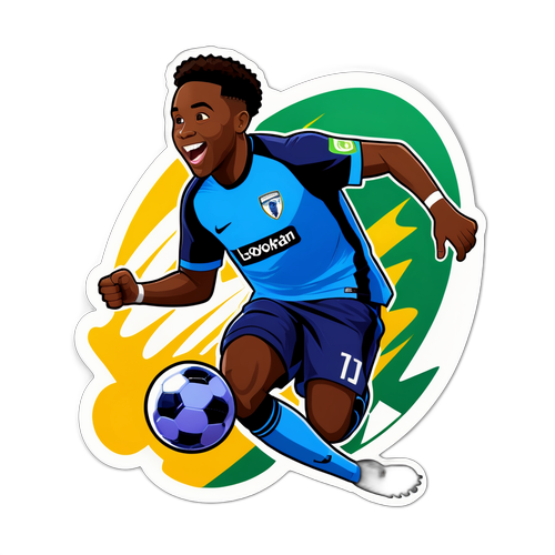 Adesivo Giocoso di Lookman nel Fantacalcio