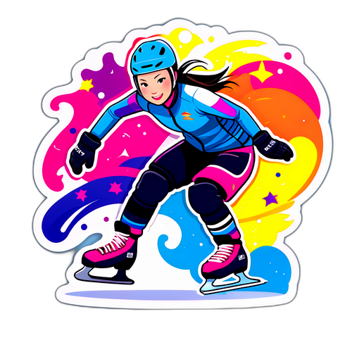 Sticker van Alysa Liu op skates