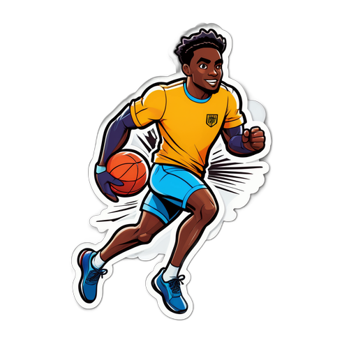 Sticker ya Hugo Ekitike akikimbia na mpira