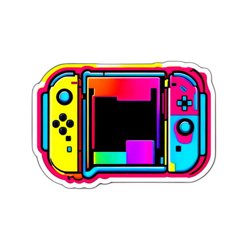 Pegatina retro de Nintendo Switch 2 estilo años 80