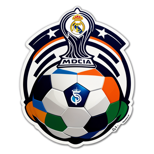 Sticker de la Copa Intercontinental con colores de Real Madrid y Pachuca