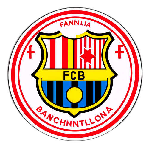 바르셀로나와 프랑크푸르트의 조화로운 스티커 디자인