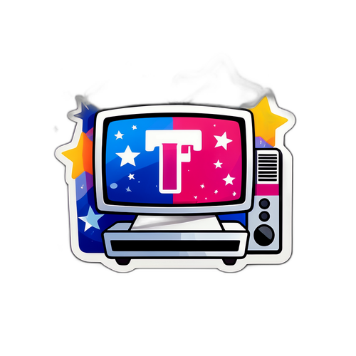 Sticker met TF1 en Plus Logo