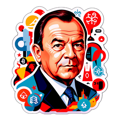 Portrait abstrait de Pierre Gattaz