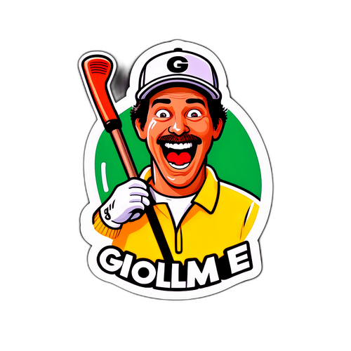 סטיקר משעשע לקידום Happy Gilmore 2