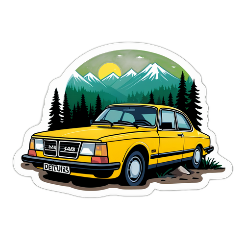 Avlagd SAAB med naturbakgrund
