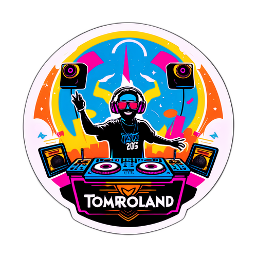 Energetisk klistermærke til Tomorrowland 2025