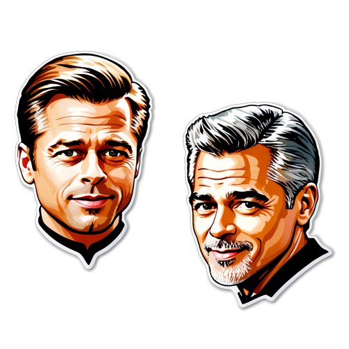 Estrellas de Cine: Brad y George en Caricatura