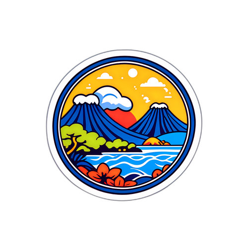 제주 전통 패턴과 현대 요소의 조화 스티커