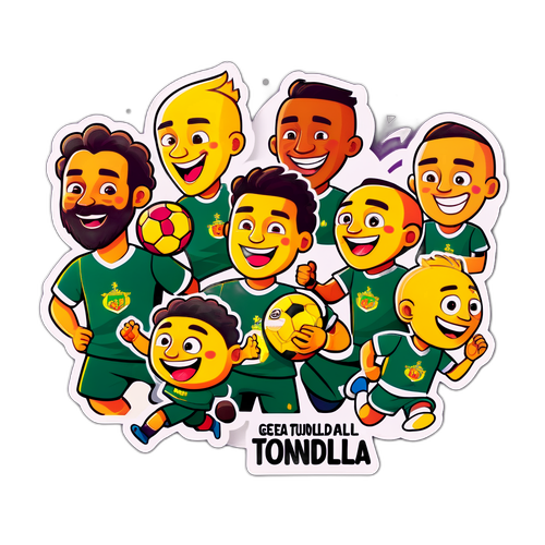 Смішні персонажі, що грають у футбол у Тонделі