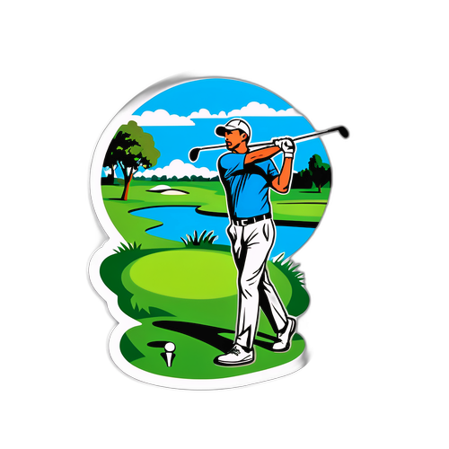Adesivo stiloso di Sergio Garcia in azione