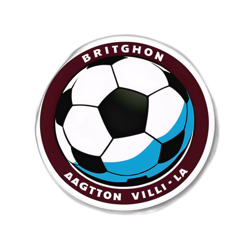 Sticker met een voetbald in actie