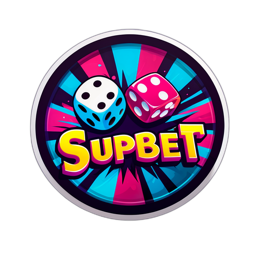 Design un sticker cu logo-ul vibrant pentru 'Superbet'