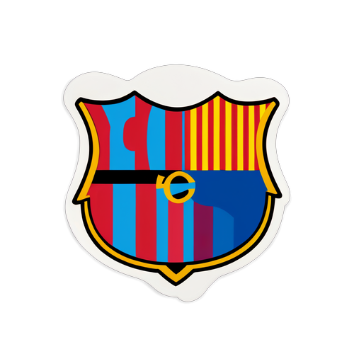 Autocollant hommage à la rivalité FC Barcelone - Real Madrid