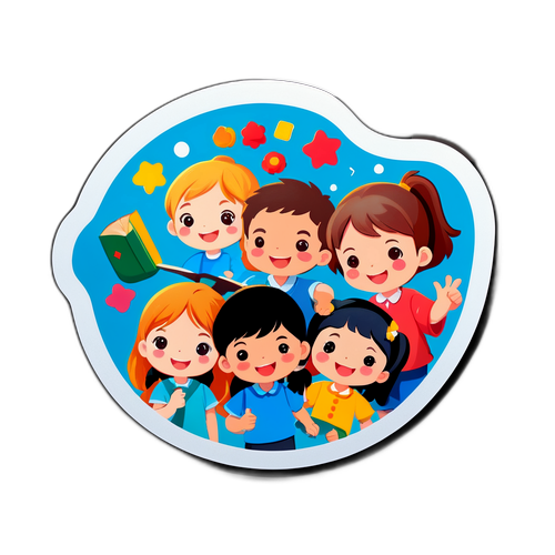 子どもたちが学ぶ楽しさを描いたデザイン