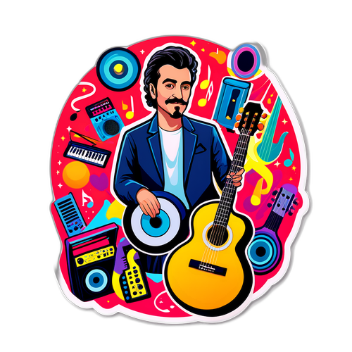 Müzik Temalı Sticker Tasarımı
