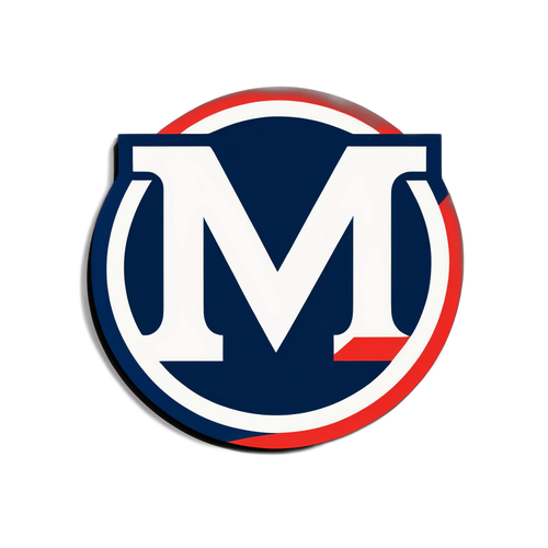 Stilvolles M-Logo mit Erfolgssymbol