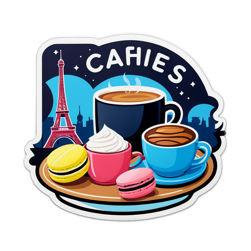 파리 카페 스티커