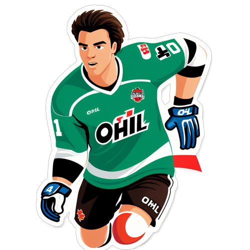 Sticker voor OHL met een voetballer in actie