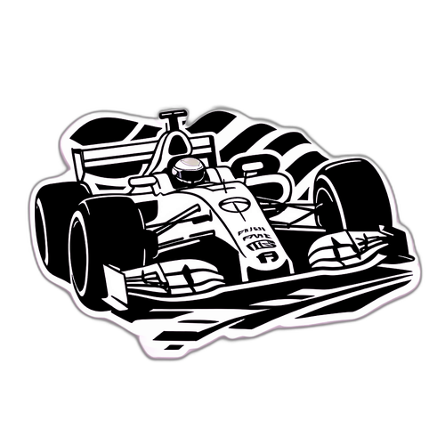 Kraftfull F1 Racing Klistermärke