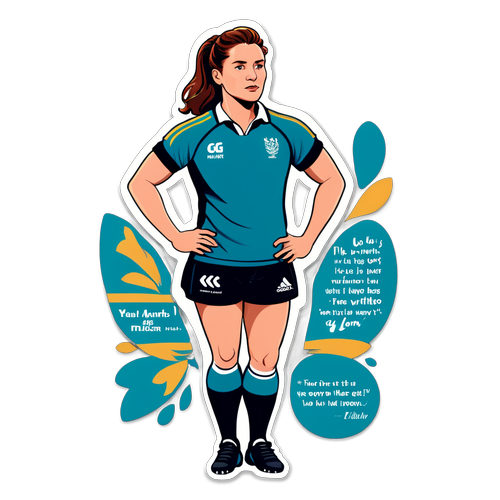 Unleash Your Inner Strength: Ilona Maher's Inspiring Rugby Journey Embodied in Stunning Sticker Art!