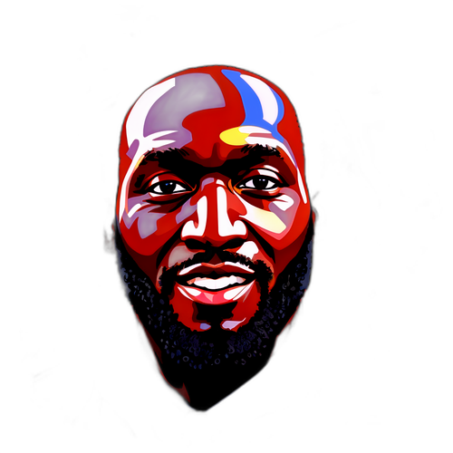 Potret Lukaku dengan Warna Berani
