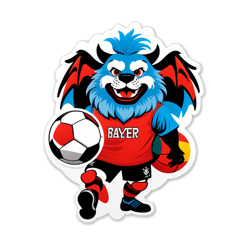 Explosão de Emoções: O Mascote do Bayer Leverkusen Brilha no Cenário do Futebol Alemão!