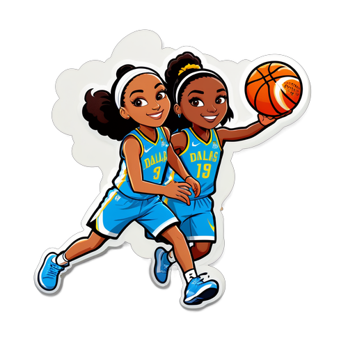 Playful Basketball Game Sticker: Chicago Sky vs. Dallas Wings