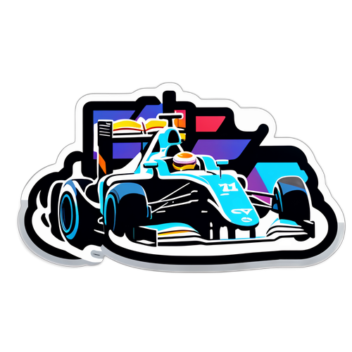 F1TV Klistermärke med Formel 1-bana