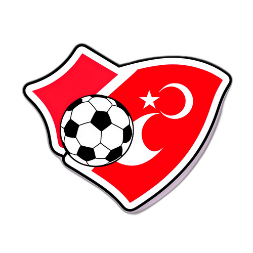 Förenade flaggor: Turkiet och Georgien med fotboll