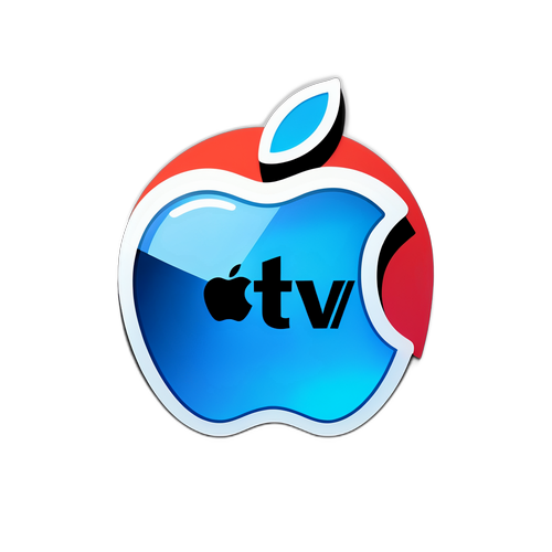 Diseño de manzana de Apple TV reflejando una pantalla de película