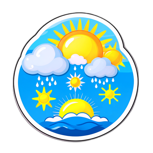 Biểu đồ thời tiết dự đoán nắng, mưa và gió