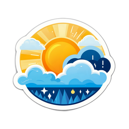 दिल्ली के लिए मौसम-थीम वाला स्टिकर
