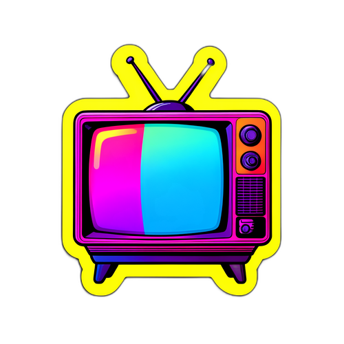 विंटेज टीवी स्टिकर