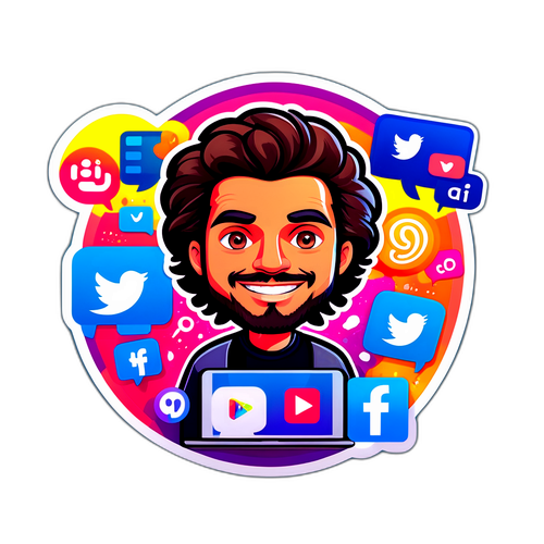 Adinolfi Fumettoso con Icone Social