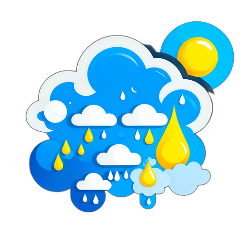 Masayang Tema ng Panahon na Sticker