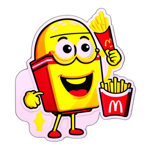 Färgglad klistermärke med McDonald's gyllene bågar