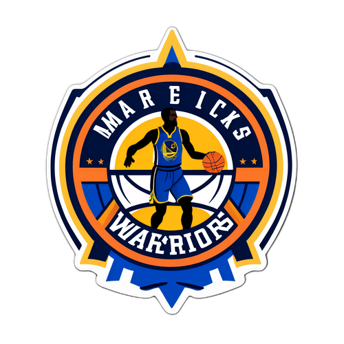 Design Estilizado do Jogo entre Mavericks e Warriors