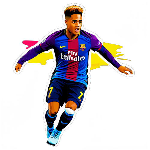 Stiker Justin Kluivert dalam Gerakan Dinamis